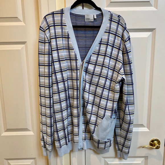 Wesc Other - WESC Men’s Blue Plaid Cardigan
